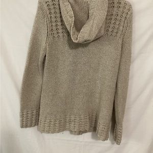 Beige women hoodie sweater